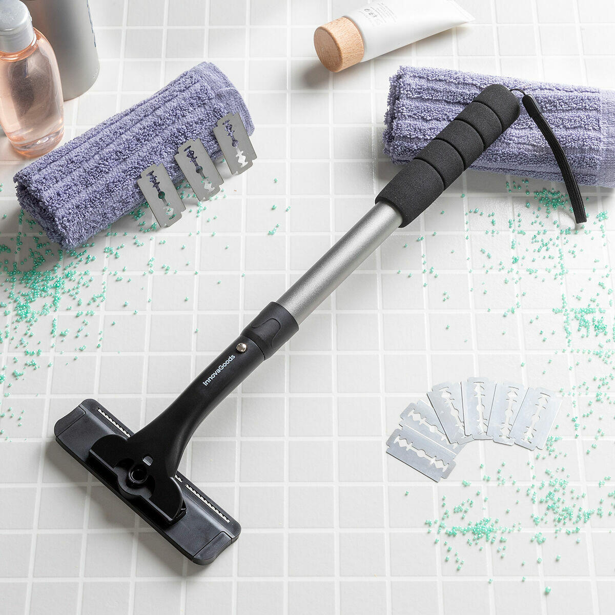 Afeitadora Corporal con Mango de Aluminio Extensible Extaver