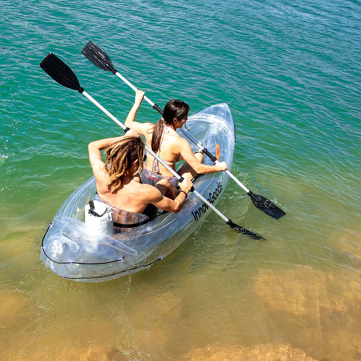 Kayak Hinchable Transparente con Accesorios  312 cm 2 plazas