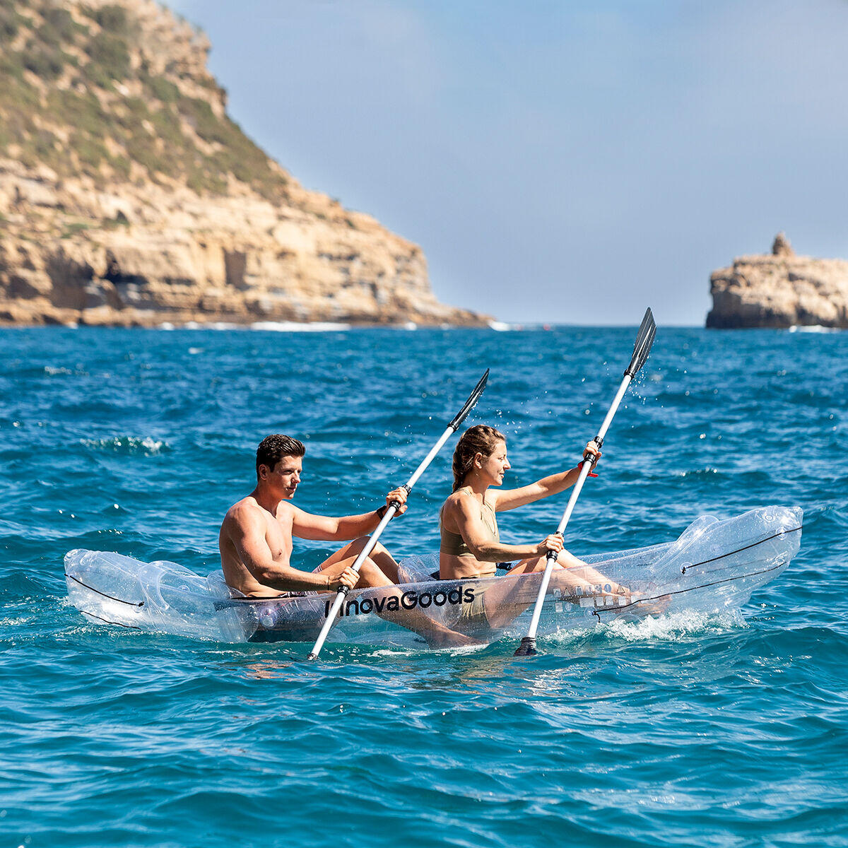 Kayak Hinchable Transparente con Accesorios  312 cm 2 plazas