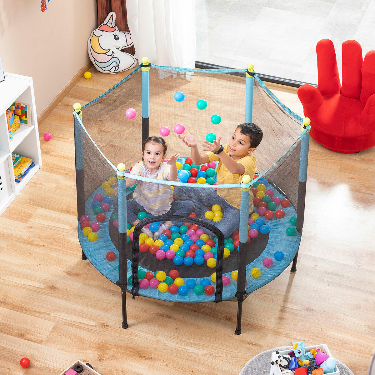 Cama Elástica Infantil con Red de Seguridad Kidine