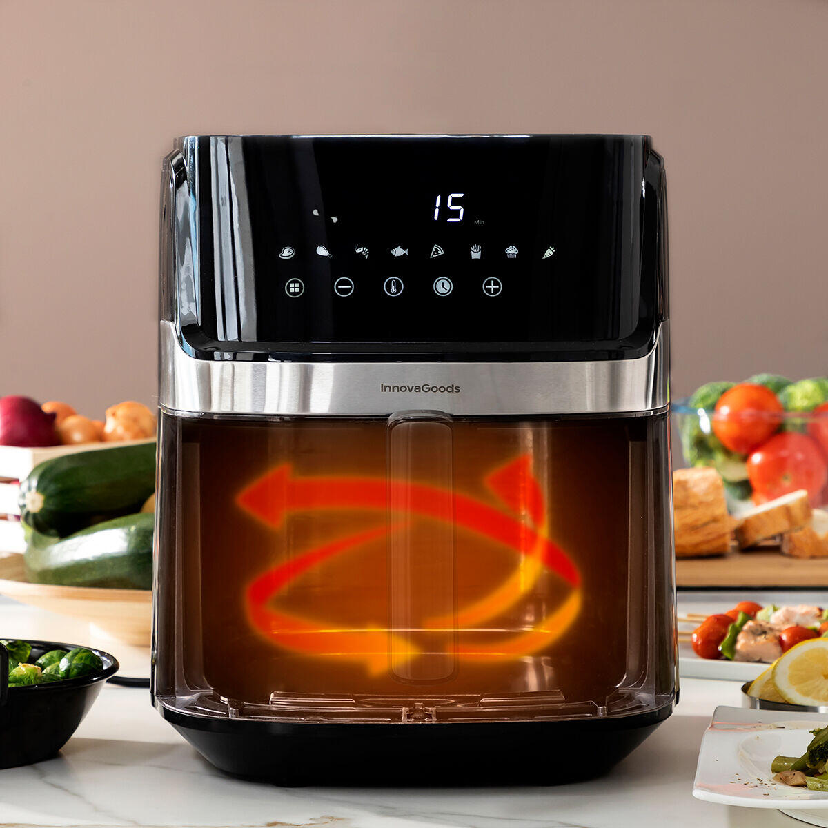 Freidora de Aire  Fryinn Pro 5500 Negro 1700 W 5,5 L Acero Inoxidable