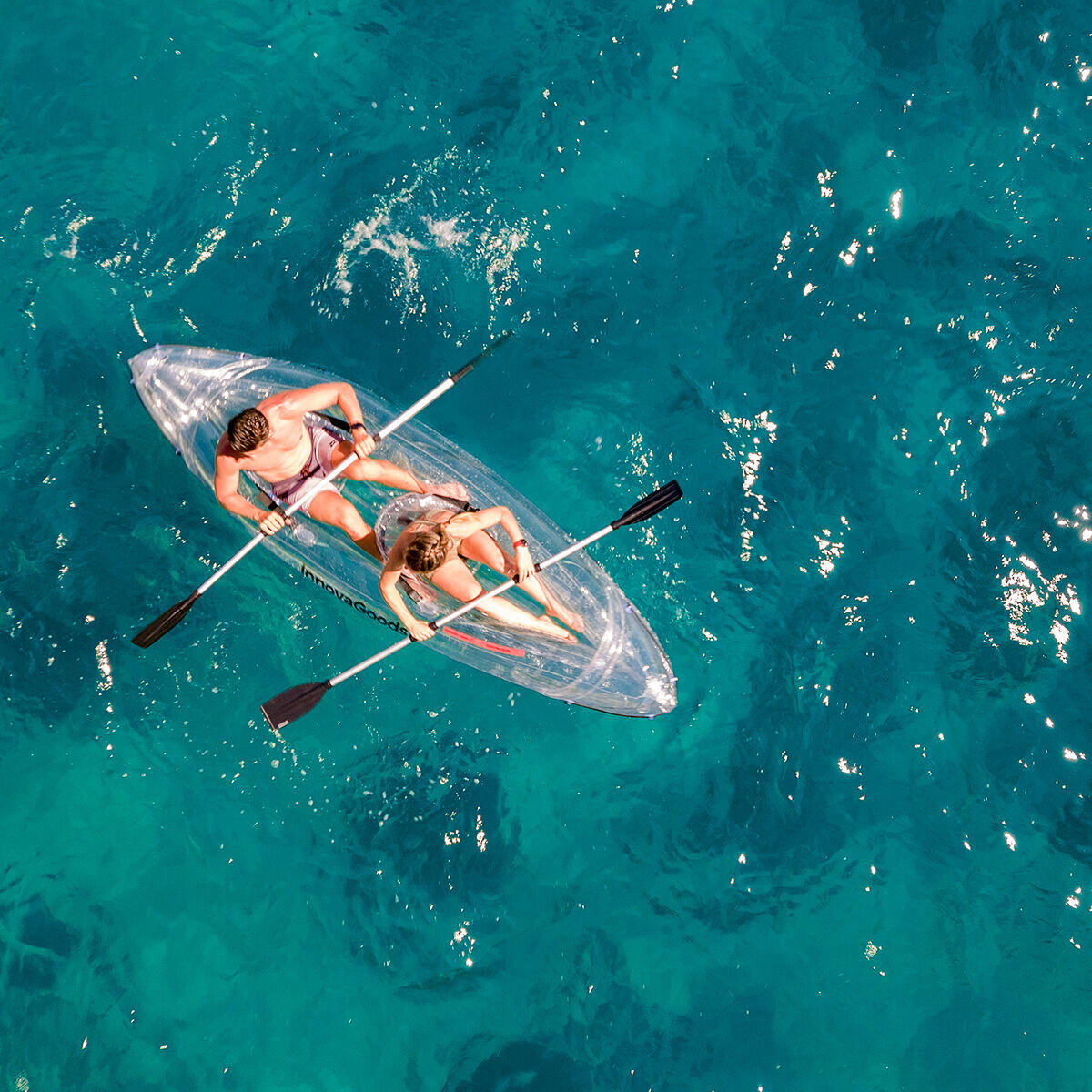 Kayak Hinchable Transparente con Accesorios  312 cm 2 plazas
