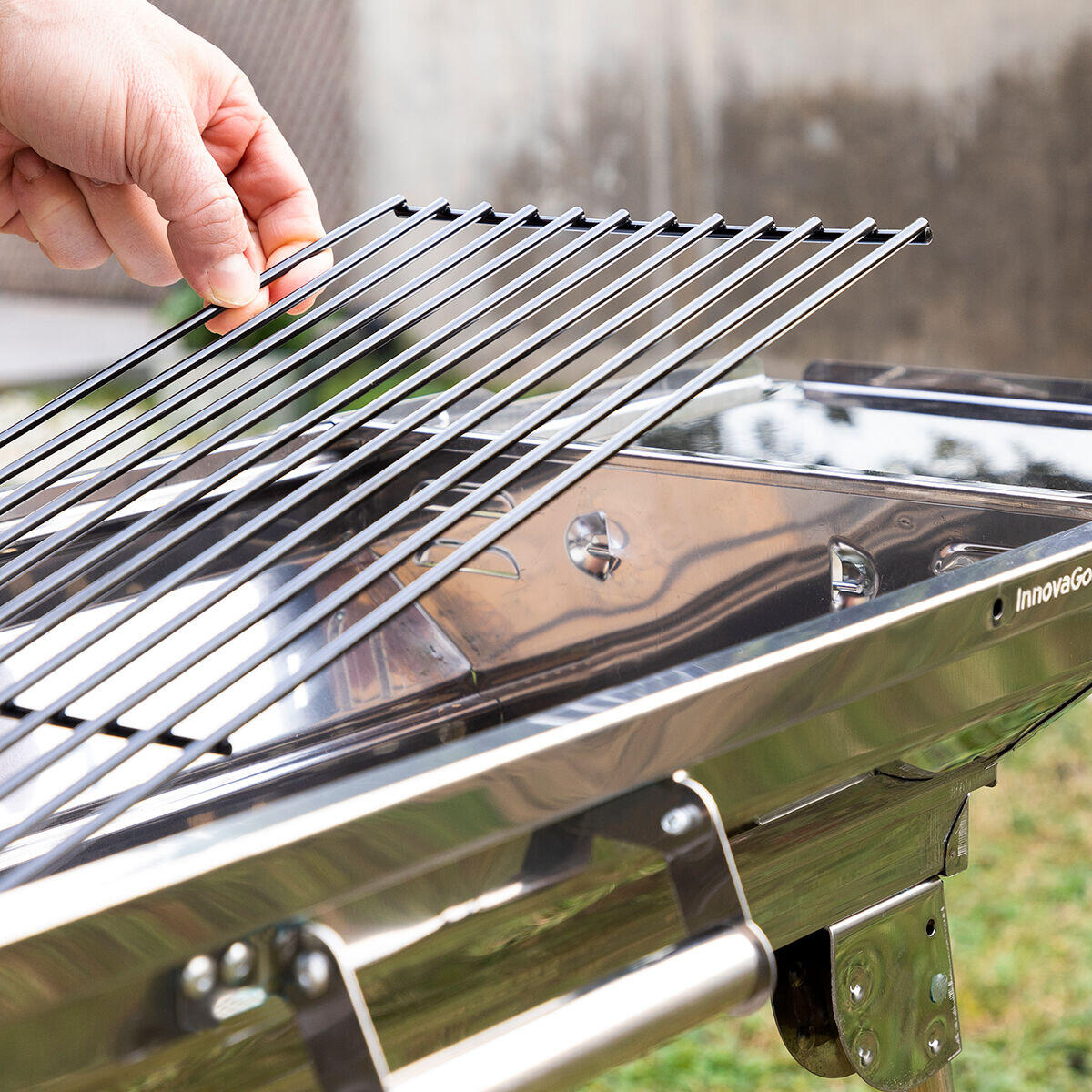 Barbacoa Plegable de Acero Inoxidable para Carbón ExelQ