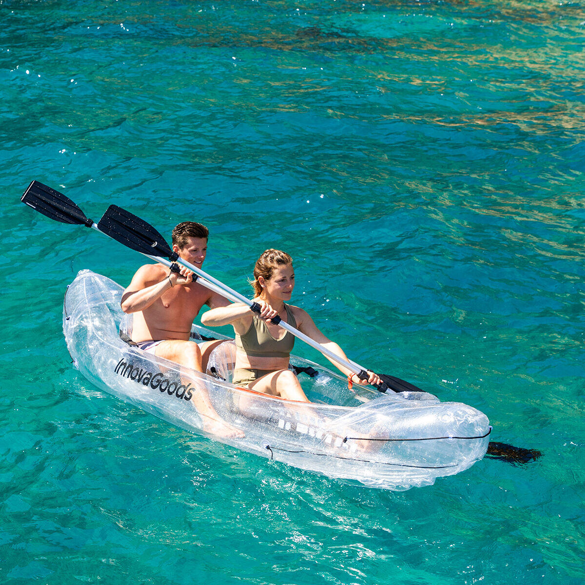 Kayak Hinchable Transparente con Accesorios  312 cm 2 plazas