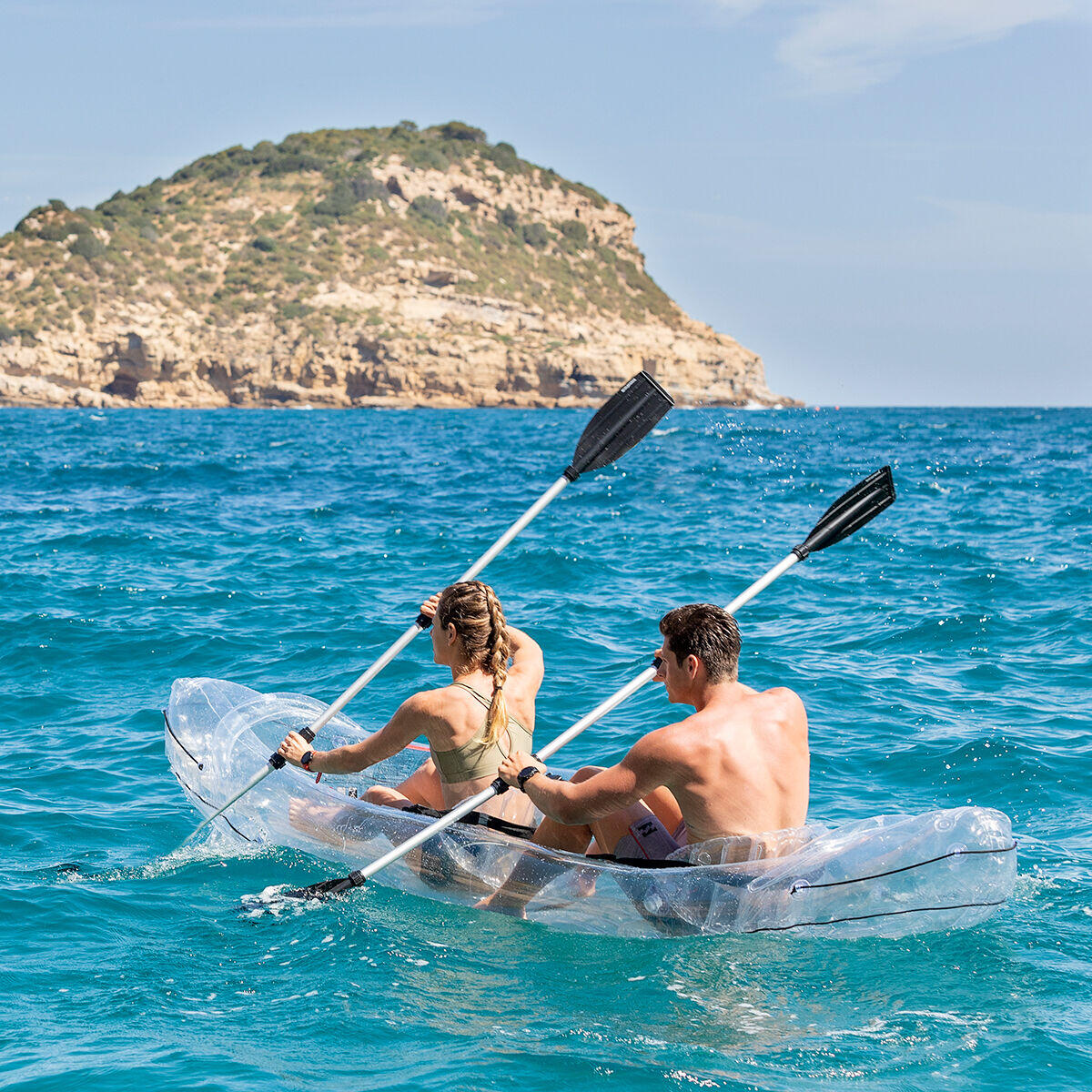 Kayak Hinchable Transparente con Accesorios  312 cm 2 plazas