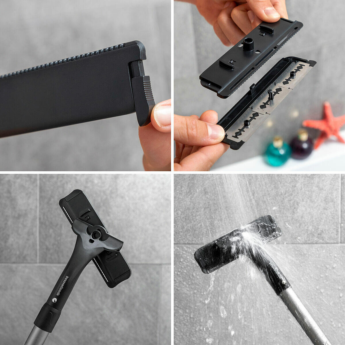 Afeitadora Corporal con Mango de Aluminio Extensible Extaver