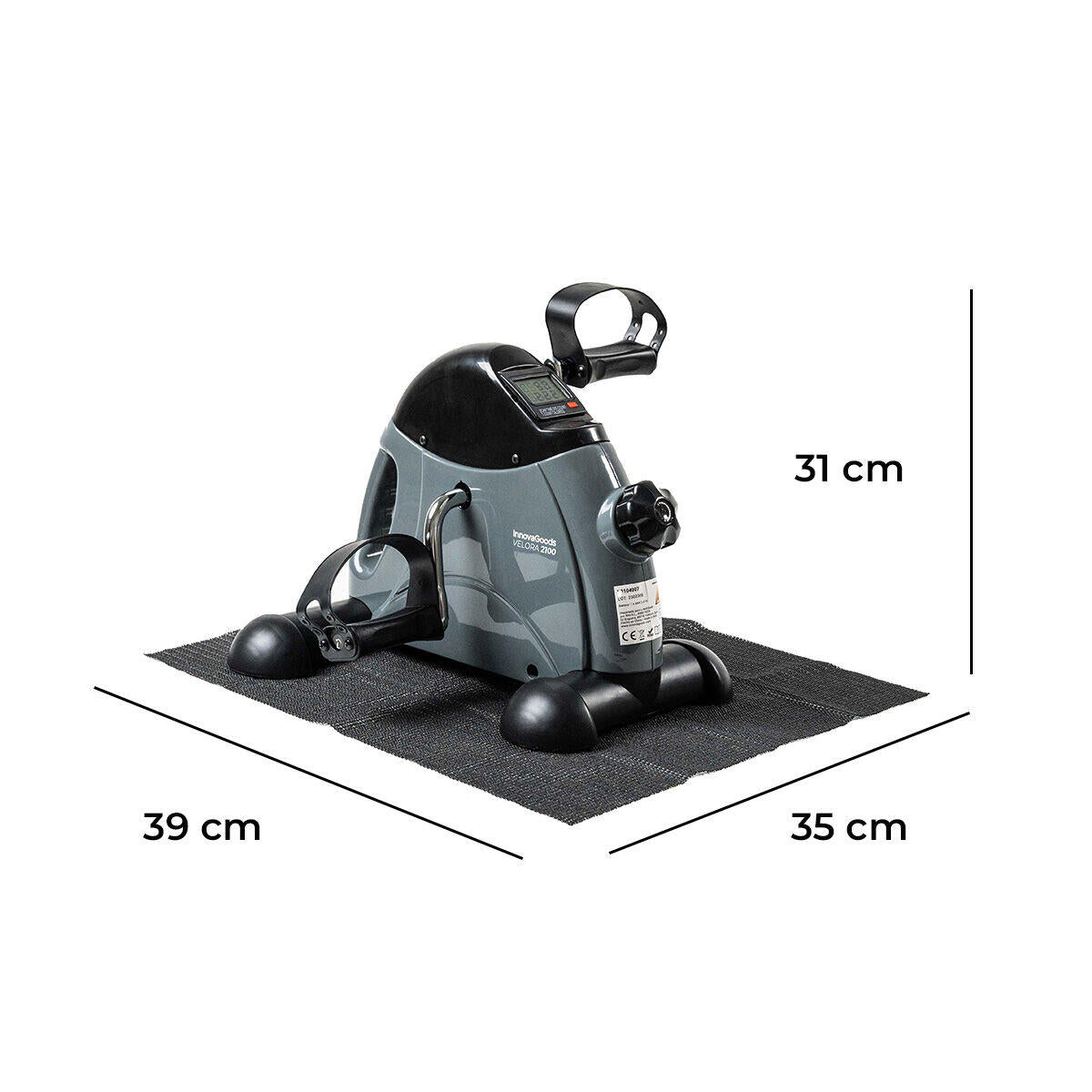 Pedaleador Estático para Piernas y Brazos con Esterilla Velora 2100